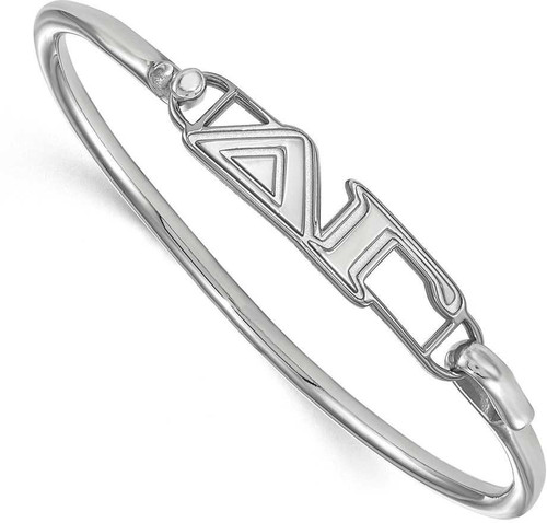 Image of 7" Sterling Silver Delta Gamma Small Hook and Clasp Bangle by LogoArt