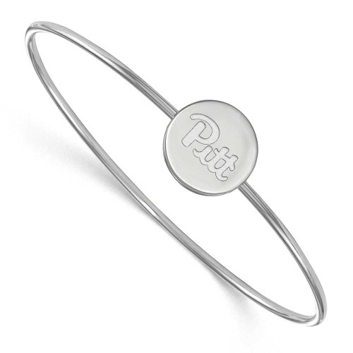 Image of 7" Sterling Silver University of Pittsburgh Wire Bangle by LogoArt