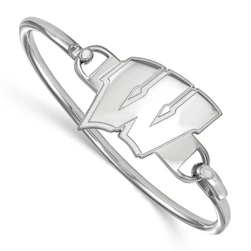 Image of 7" Sterling Silver University of Wisconsin Bangle by LogoArt