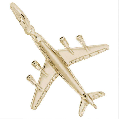 Image of 747 Jumbo Jet Charm (Choose Metal) by Rembrandt