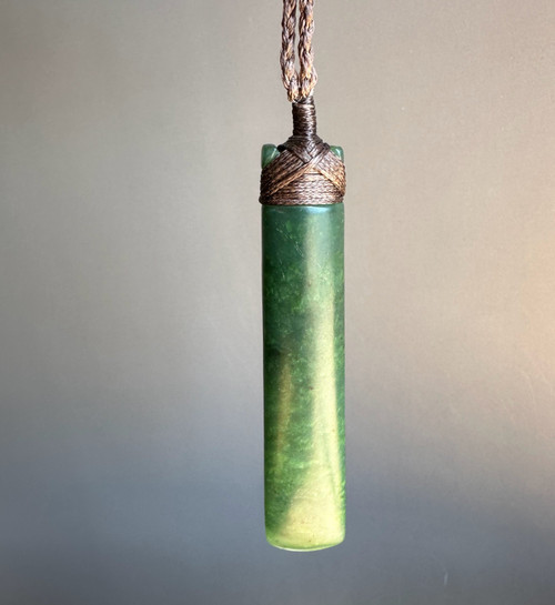 Natural Untreated 80mm Extra Long Nephrite Jade Drop Pendant