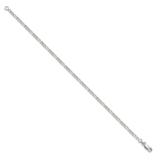 Image of 9" Sterling Silver 2.5mm Figaro Chain Anklet