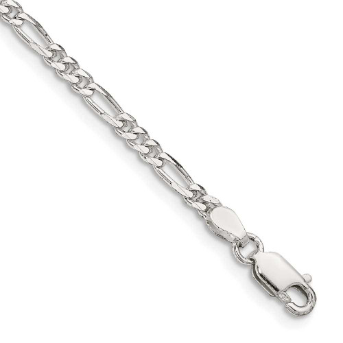 Image of 9" Sterling Silver 2.85mm Figaro Chain Anklet