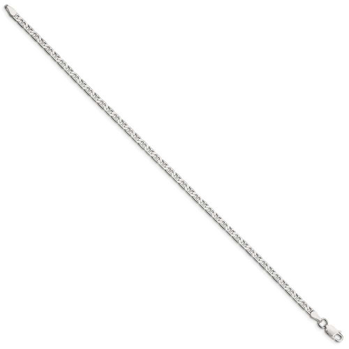 Image of 9" Sterling Silver 3mm Flat Anchor Chain Anklet