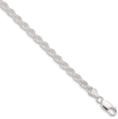 Image of 9" Sterling Silver 4.5mm Solid Rope Chain Anklet