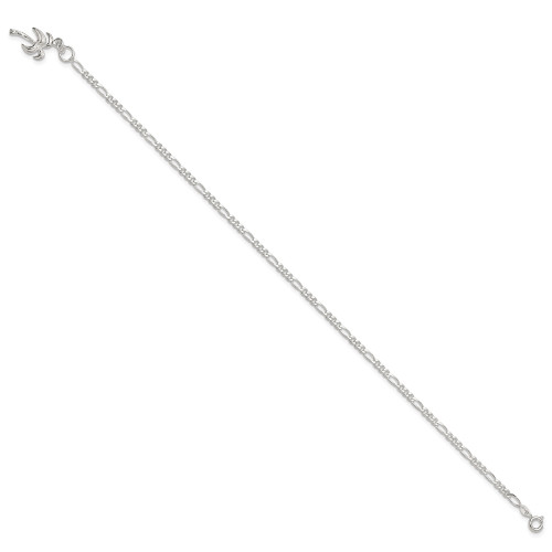 Image of 9" Sterling Silver Palm Tree Charm Chain Anklet