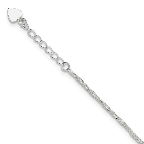 Image of 9" Sterling Silver Polished Twisted Chain Anklet