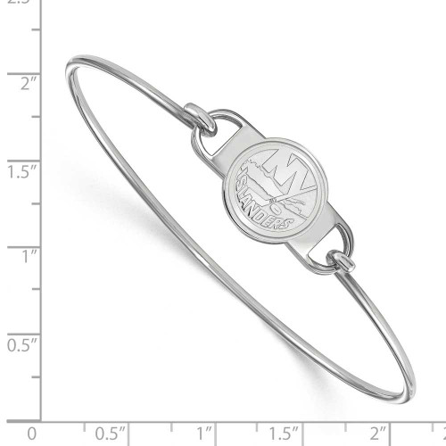 Image of 925 Silver NHL LogoArt New York Islanders Small Center Bangle Bracelet SS021ISL7