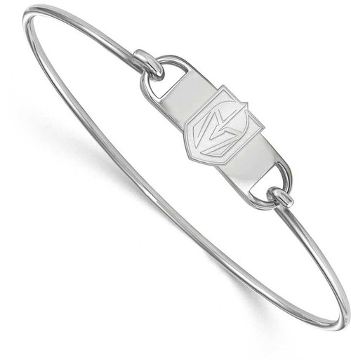 Image of 925 Silver NHL LogoArt Vegas Golden Knights Small Center Bangle Bracelet SS011VGK7