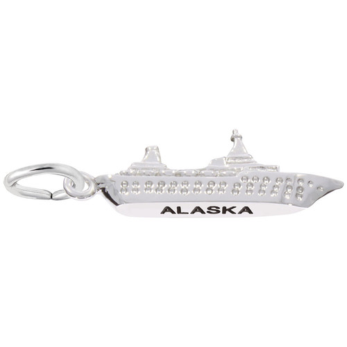 Image of Alaska Cruise Ship Charm (Choose Metal) by Rembrandt