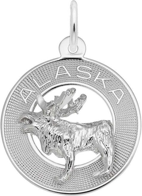 Image of Alaska Moose Ring Charm (Choose Metal) by Rembrandt