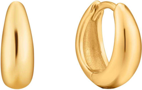 Image of Ania Haie Gold-Plated Luxe Huggie Hoop Earrings