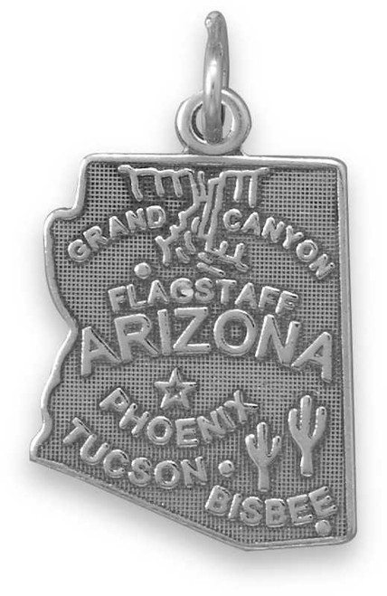 Image of Arizona State Charm 925 Sterling Silver