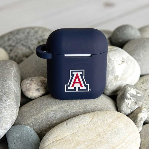 Image of Arizona Wildcats Silicone Case Cover Compatible with Apple AirPods Battery Case - Navy Blue C-APA1-113