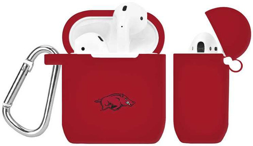 Image of Arkansas Razorbacks Silicone Case Cover Compatible with Apple AirPods Battery Case - Crimson Red C-APA1-132