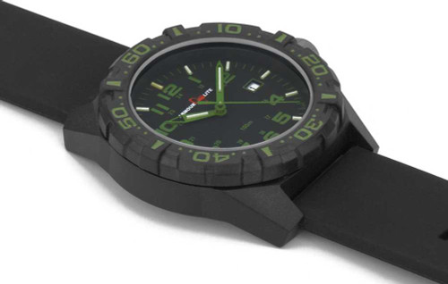 Image of ArmourLite Tritium Watch - Operator Series AL1503 Green Numbers Silicone Band Watch