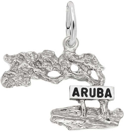 Image of Aruba Cypress Tree Charm (Choose Metal) by Rembrandt