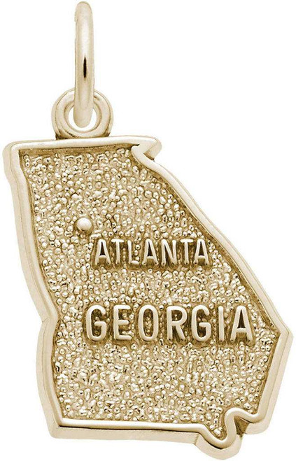 Image of Atlanta Georgia Map Charm (Choose Metal) by Rembrandt