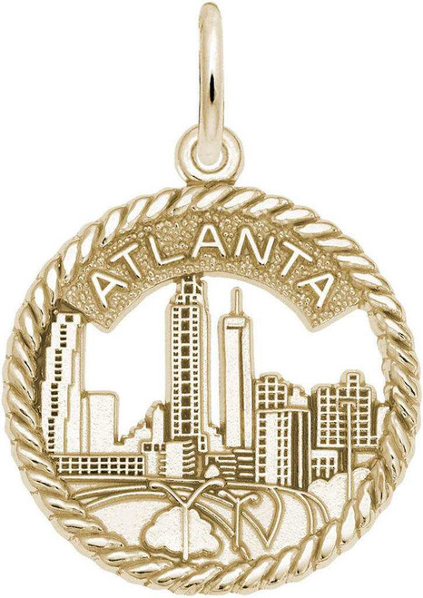 Image of Atlanta Skyline Open Rope Charm (Choose Metal) by Rembrandt