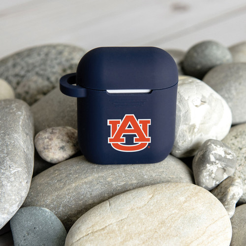 Auburn Tigers Silicone Case Cover Compatible with Apple AirPods Battery Case - Navy Blue