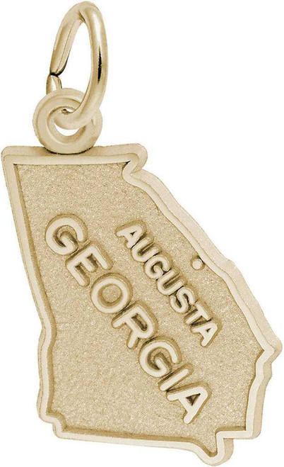Image of Augusta Georgia Map Charm (Choose Metal) by Rembrandt