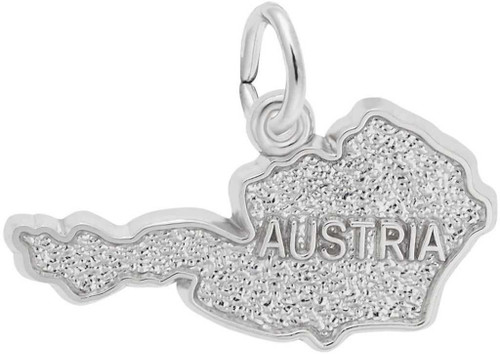 Image of Austria Map Charm (Choose Metal) by Rembrandt