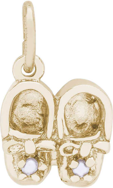 Image of Baby Shoes w/ Simulated Pearls Charm (Choose Metal) by Rembrandt