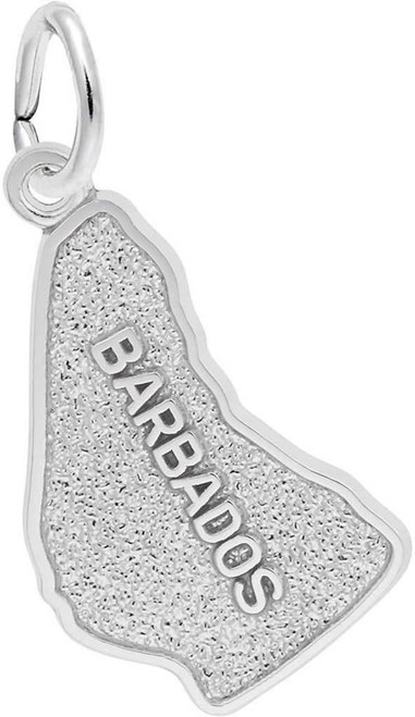 Image of Barbados Map Charm (Choose Metal) by Rembrandt