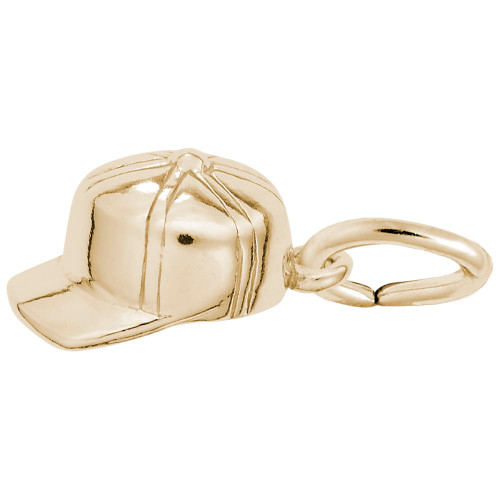 Baseball Hat Accent Charm - 6429-Gold-Baseball-Cap-v2-RC