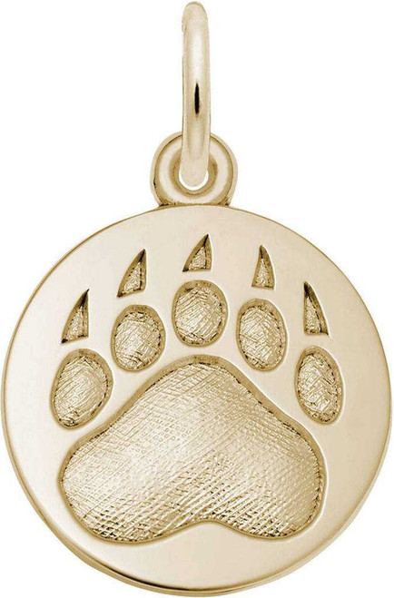 Image of Bear Paw Print Charm (Choose Metal) by Rembrandt