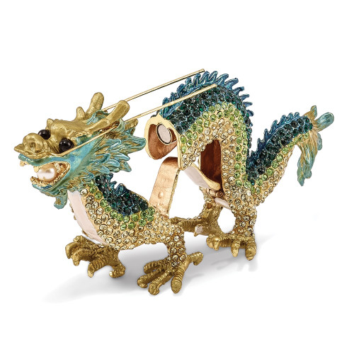Bejeweled Chi Dragon Trinket Box