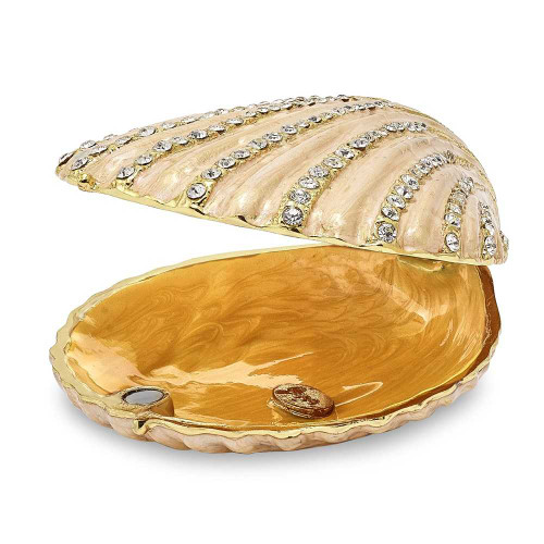 Image of Bejeweled Clam Shell Trinket Box