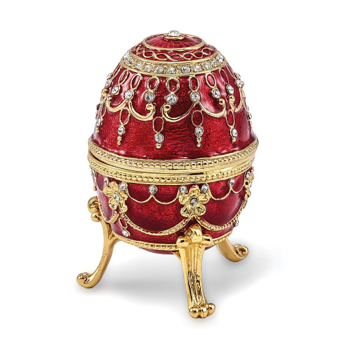 Bejeweled Imperial Red Musical Jewelry Egg