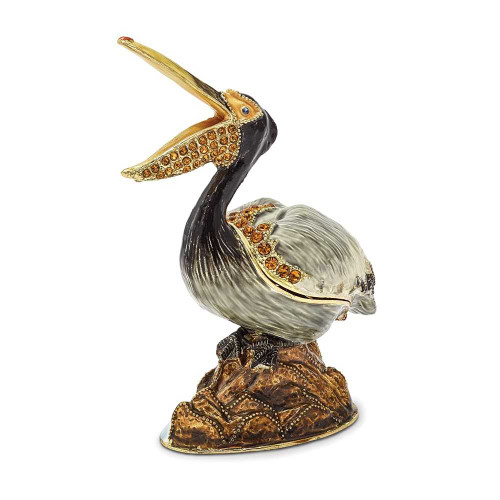 Image of Bejeweled Pelican Trinket Box