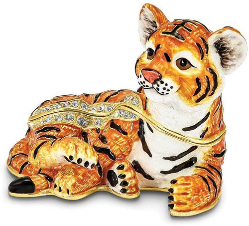 Image of Bejeweled TONDA Young Tiger Trinket Box (Gifts)