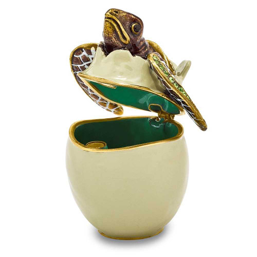 Image of Bejeweled Turtle Hatchling Trinket Box