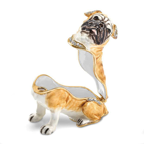 Image of Bejeweled WEDNESDAY Pug Trinket Box (Gifts)