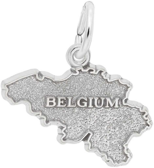 Image of Belgium Map Charm (Choose Metal) by Rembrandt