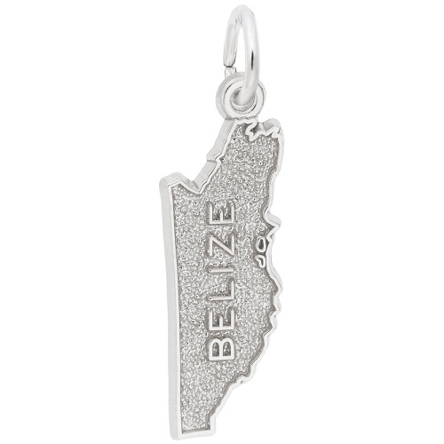 Image of Belize Map Charm (Choose Metal) by Rembrandt