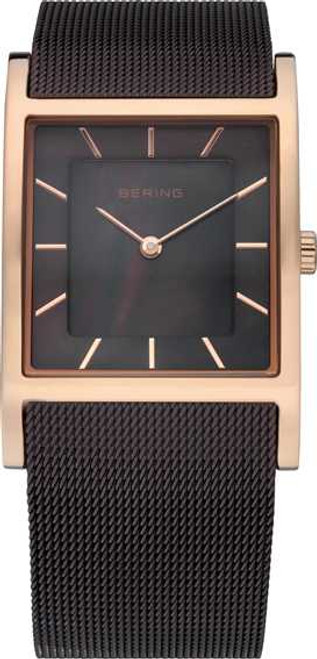 Image of Bering Time - Classic - Ladies Brown Mesh Watch with Mother of Pearl Dial 10426-265 (Womens)