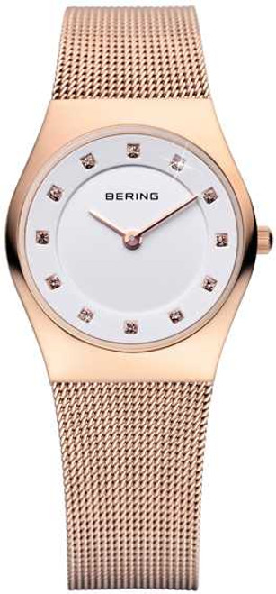 Image of Bering Time - Classic - Ladies Pink Mesh Watch 11927-366 (Womens)