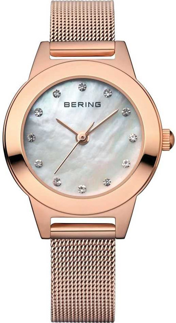 Image of Bering Time - Classic - Ladies Pink Milanese Mesh Watch w/s (Womens) 11125-366