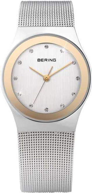 Image of Bering Time - Classic - Ladies Silver-Tone & Gold-Tone Mesh Watch 12927-010 (Womens)