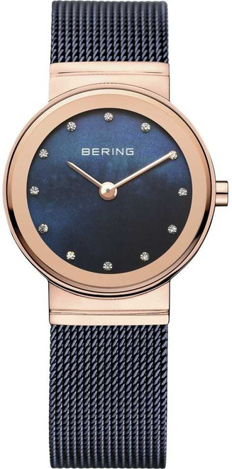 Image of Bering Time - Classic - Ladies Two Tone Pink and Blue Milanese Mesh Watch w/s (Womens) 10126-367