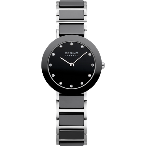 Image of Bering Time - Ladies Black Ceramic Link Watch withs 11429-742 (Womens)