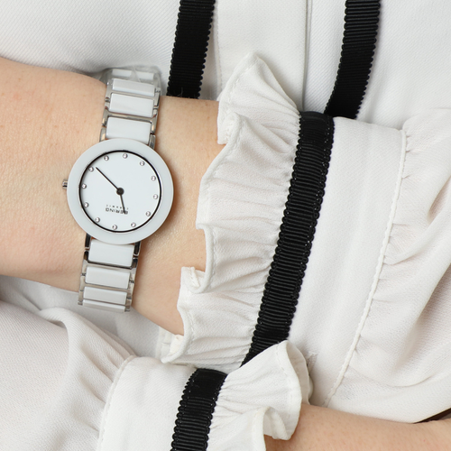 Bering Time - Ladies White Ceramic Link Watch withs 11435-754 (Womens) — additional view