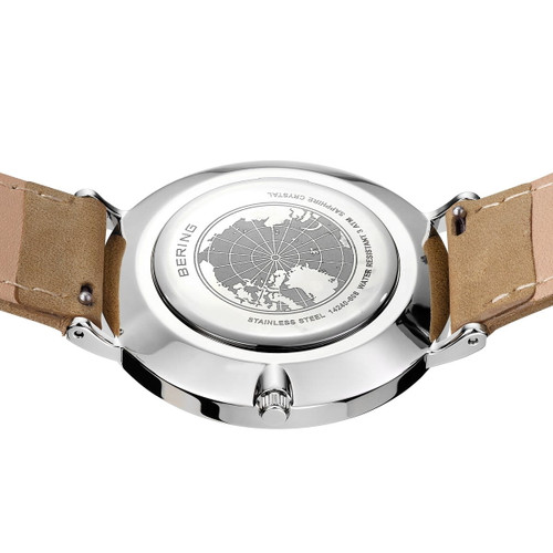 Bering Time Mens Watch - Classic - Polished Silver-tone 14240-608