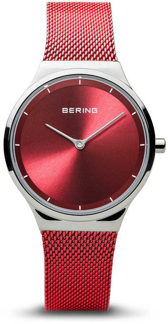 Image of Bering Time Watch - Classic Ladies Polished Red Dial & Band 12131-303