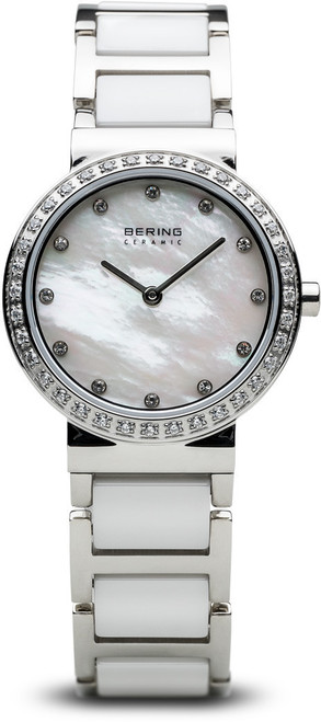 Bering Time Watch -  Ladies Ceramic with Mother of Pearl Dial 10729-704