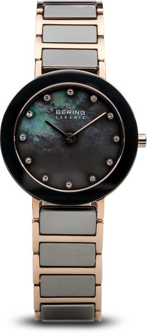 Image of Bering Time Watch - Ceramic - Womens Polished Rose Gold-Tone 11429-769